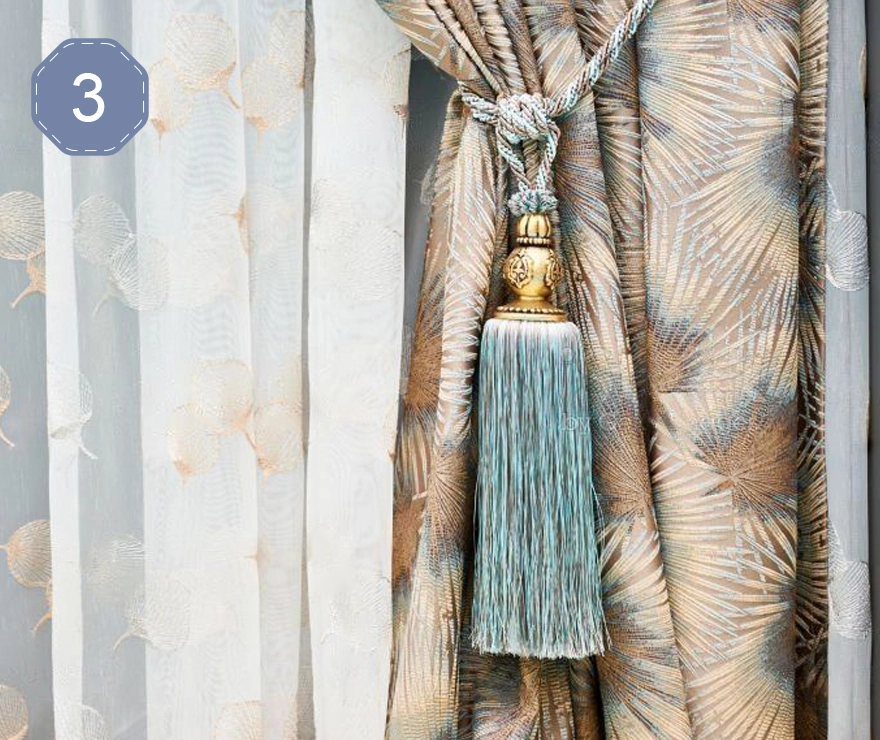 image of a woman in front of installed blinds from curtain and blinds co